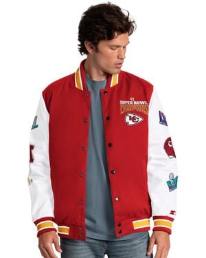 Starter Red Kansas City Chiefs Playoffs Varsity Full-snap Jacket