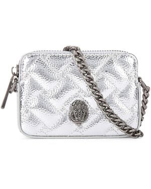 Kurt Geiger Mini Kensington Camera Quilted Crossbody Handbag - Gray