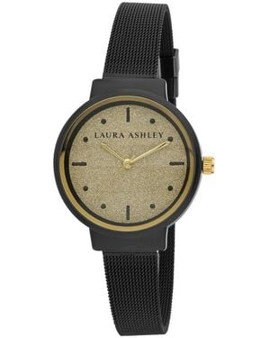 Laura Ashley Spray Mesh Powered Glitz Dial Watch - Black