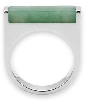 seree Year Of The Horse — Jade Stone Saddle Ring - Green