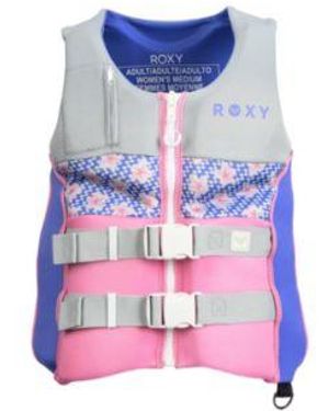 Roxy Life Vest Uscg Transport Canada Approved Pfd Life Jacket - Blue