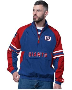 Starter New York Giants Prospect Half-zip Pullover - Blue