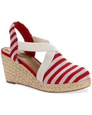 Style & Co. Siennaa Closed Toe Wedge Espadrilles - Red