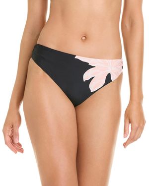Sanctuary Woodland Flora Side Shirred Hipster Swim Bottoms - Black