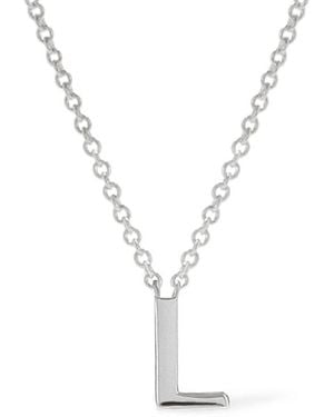 Ana Luisa Silver Initial Necklace - Black