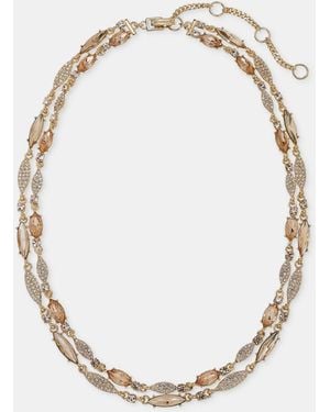 Givenchy Crystal Layered Collar Necklace - Metallic