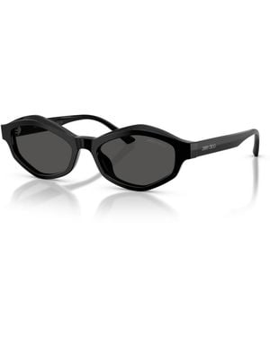 Jimmy Choo Acetate Geometric Sunglasses Jc5077u - Black