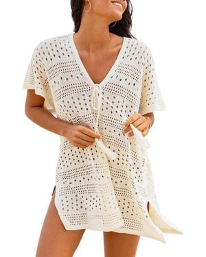 CUPSHE Sandbar Stroll Cover-up Dress - White