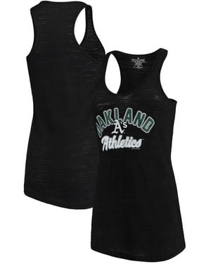 Soft As A Grape Oakland Athletics Multicount Racerback Tank Top - Black