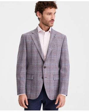 Ted Baker Ted By Purple Plaid Modern-fit Blazer