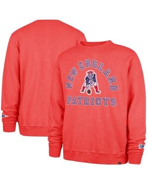 '47 New England Patriots Calderwood Well Worn French Terry Sweatshirt - Red