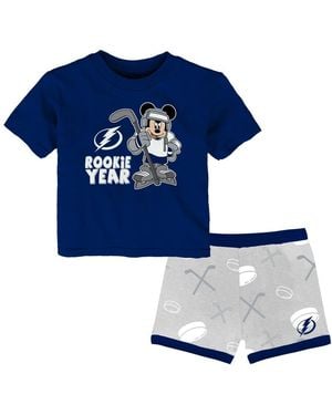 Outerstuff Toddler Chicago Blackhawks Disney Rookie Year T-shirt Shorts Set - Blue