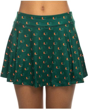 ZooZatZ Miami Hurricanes All-over Print Flowy Skort - Green