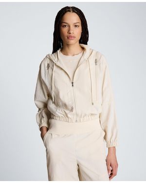 Kenneth Cole Zippered Long-sleeve Hoodie - Natural