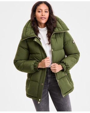 Michael Kors Michael Hooded Anorak Puffer Coat - Green