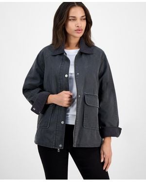 BCBGMAXAZRIA Corduroy-collar Barn Jacket - Blue