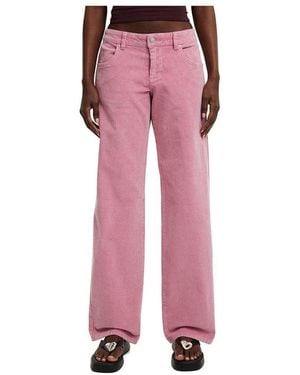 Cotton On Low Rise Straight Cord Pant - Pink