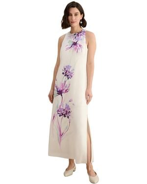 Hobbs Ira Embroidered V-neck Midi Dress - Pink