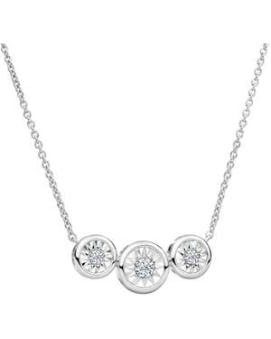 Macy's Lab-grown Diamond Necklace (1/10 Ct. T.w. - Metallic