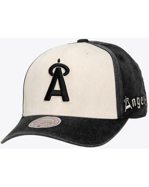 Mitchell & Ness California Angels Snow Block Pro Crown Adjustable Baseball Cap - Black