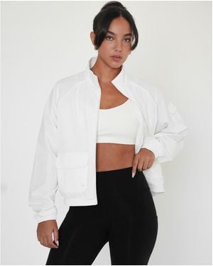 Rebody Active Cargo Nylon Windbreaker Jacket - White