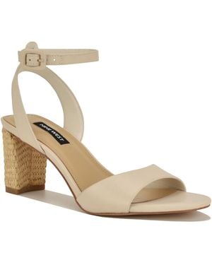 Nine West Pheba Ankle Strap Dress Sandals - Metallic