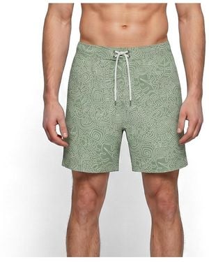 Surfside Supply Duke 7.25" Doodle Boardshort - Green