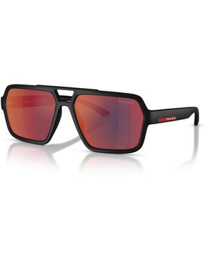 Prada Linea Rossa Large Sunglasses - Red