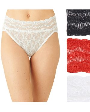 B.tempt'd By Wacoal 3-pk. Lace Kiss High-leg Underwear 970882 - White