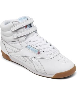 Reebok Freestyle High-top Retro Sneakers From Finish Line - White