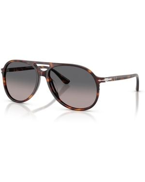 Persol Polarized Gradient Oversized Aviator Sunglasses Walter Po3403s - Brown