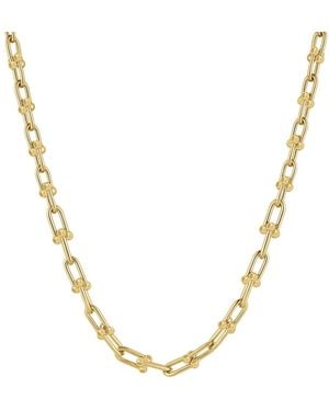 And Now This Fine Silver-plated Or 18k -plated Graduated Chain Link Necklace - Metallic