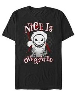 Fifth Sun Overrated Nightmare Before Christmas Graphic T-shirt - Black