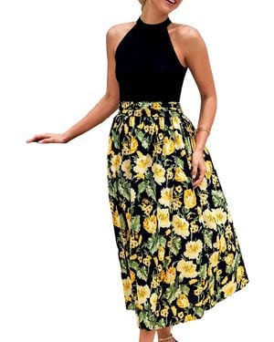 CUPSHE Rising Starlet Floral Maxi Beach Dress - Yellow