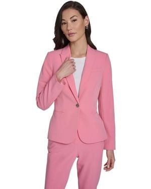 Tommy Hilfiger Notch Collar One-button Blazer - Pink