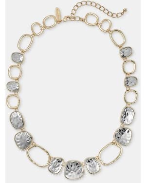 Style & Co. Sculptural Disc All-around Statement Necklace - White