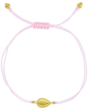 Roxy Waterproof Teardrop Palm Tree Pattern Charm Adjustable Bracelet - Pink