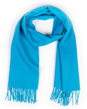 Simply Natural Solid Alpaca Scarf - Blue