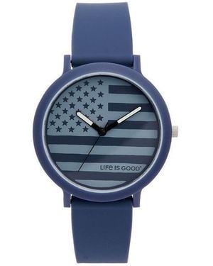 Speidel Quartz Life Is Good Watch Silicone Strap - Blue