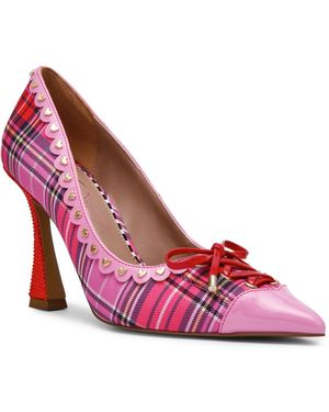 Betsey Johnson Jovi Pointed Toe Bow Pumps - Pink