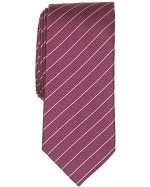 Alfani Ellison Stripe Slim Tie - Purple