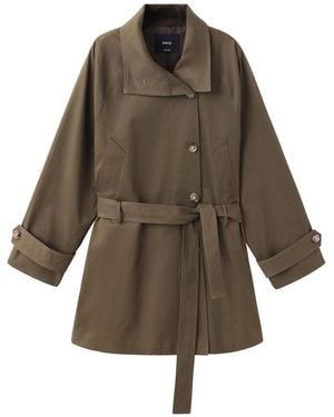 Mango Mona Oversized Belted Midi Trench Coat - Brown