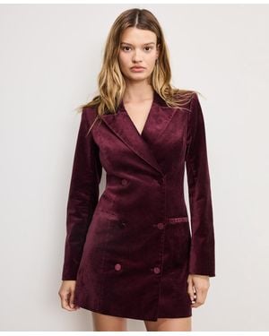 GOOD AMERICAN Velvet Executive Dress - Red