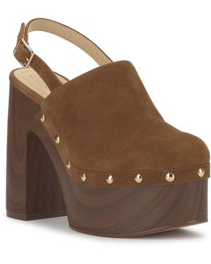 Jessica Simpson Cazea Platform Block Heel Cozy Clogs - Brown