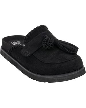 Gc Shoes Lenox Tassel Round-toe Platform Mule Clogs - Black