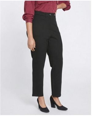 UNIVERSAL STANDARD Plus Size Long Cigarette Ponte Pants - Black