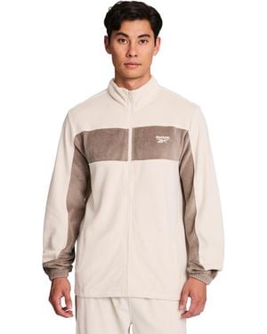 Reebok Color-block Long-sleeve Jacket - Natural