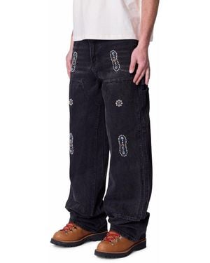 MNML Ultra baggy Western Jewel Jeans - Blue
