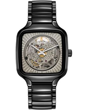 Rado Swiss Automatic True Square X Kunihiko Morinaga Special Edition Black Ceramic Bracelet Watch 38mm