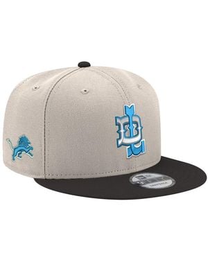 KTZ Cream/blue Detroit Lions City Originals 9fifty Snapback Hat - Gray